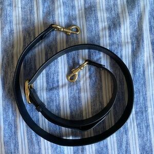 Coach Black Leather Bag Strap with Gold Hardware